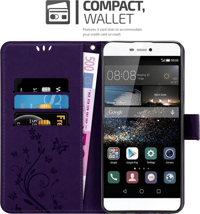 Image du produit Cadorabo Couverture du livre de fleurs (Huawei P8)