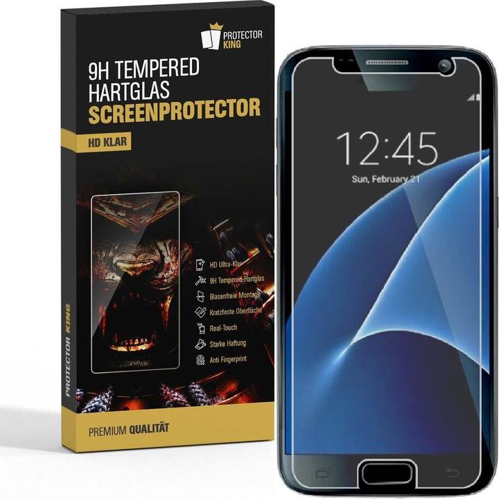 Produktbild Protectorking 6x 3D A++ echtes Tempered 9H Panzerhartglas KLAR (6 Stück, Samsung Galaxy S7)