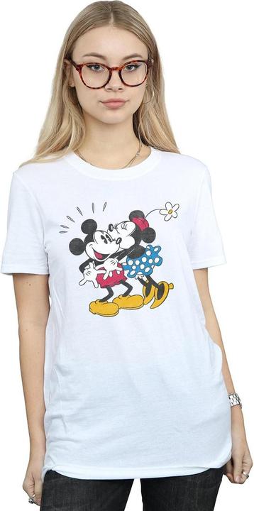 Immagine prodotto Disney Mickey Mouse Mickey And Minnie Kiss Maglietta Ampia Donna (XXL)
