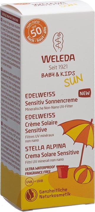 Image du produit Weleda Crème solaire Sensitive Bébé et Enfant SPF (Crème solaire, SPF 50, 50 ml)