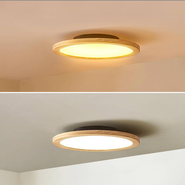 Immagine prodotto Lucande Plafoniera Joren LED rotonda in legno Ø 37,5 cm (1310 lm)