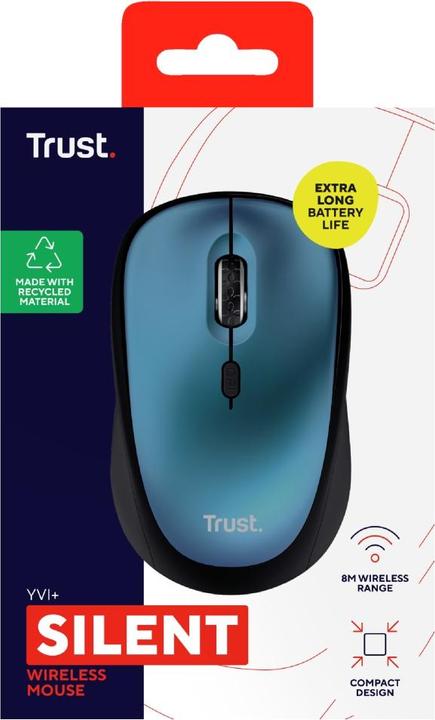 Actual product image Trust YVI+ Wireless Mouse blue (Wireless)