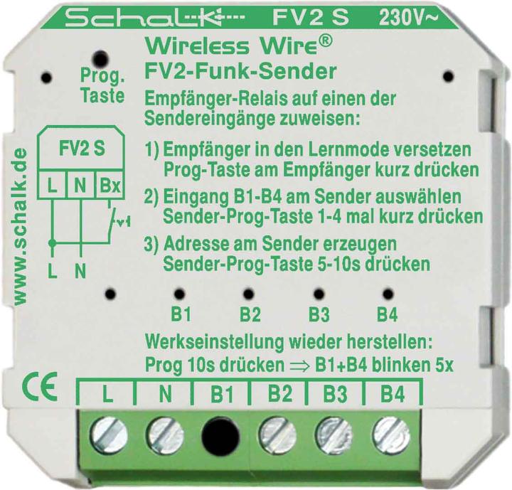 Schalk 230V FV2S Émetteur sans fil m4 Entrées