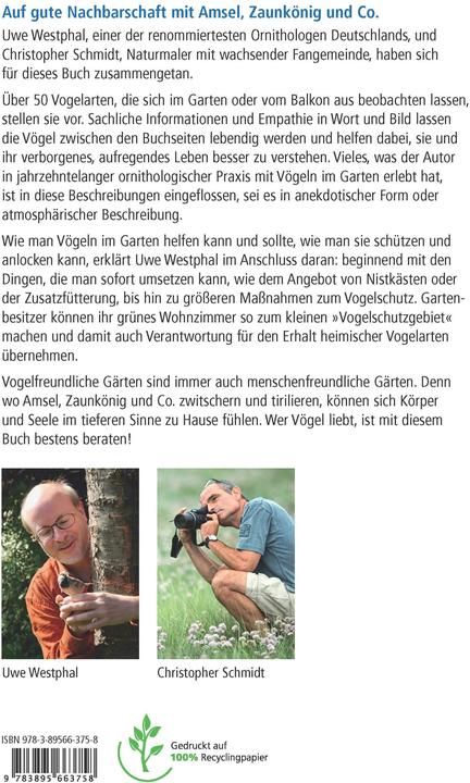 Produktbild Das grosse Buch der Gartenvögel (Deutsch, Uwe Westphal, Christopher Schmidt, 2018)