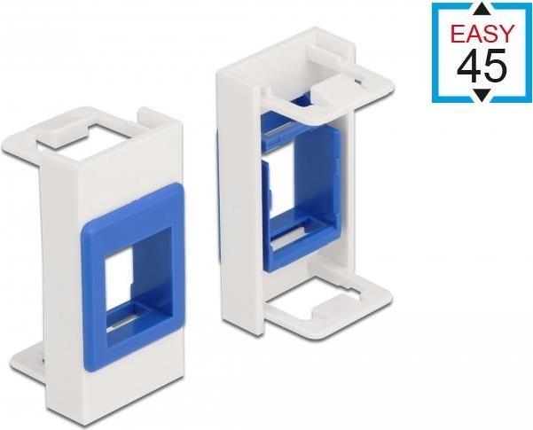 Produktbild Delock Easy 45 Modul Keystone Halterung 22,5 x 45 mm, weiss / blau