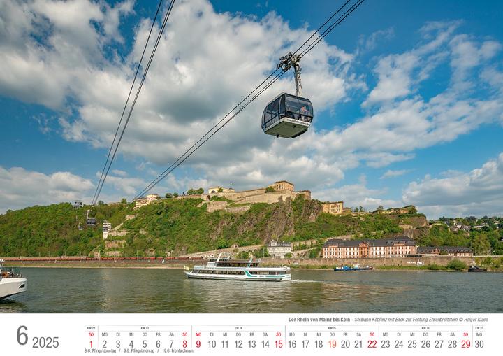 Produktbild Der Rhein von Mainz bis Köln 2025 Bildkalender A3 Spiralbindung (A3, Harter Einband, Deutsch)