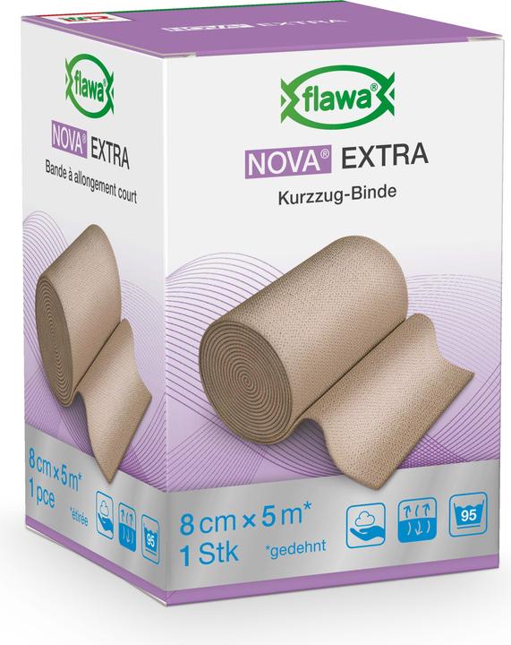 Produktbild Flawa Kurzzugbinde 8cmx5m hautfarbig