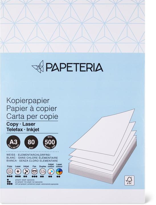 Immagine prodotto Papeteria Carta per fotocopie (80 g/m², 500 x, A3)