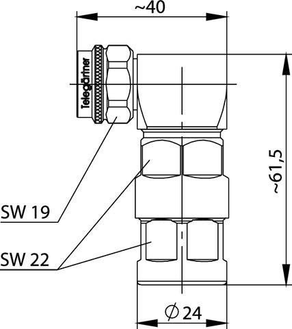 Image du produit Telegärtner Fiche coudée N