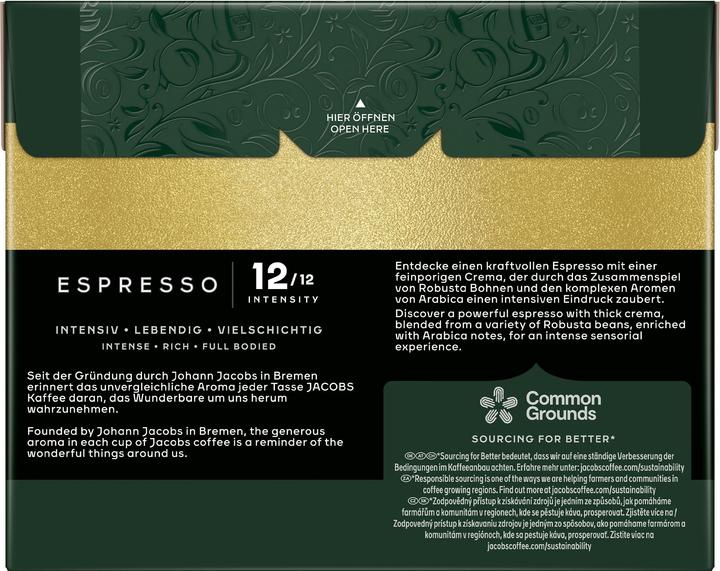 Actual product image Jacobs Coffee Capsules Espresso 12 Ristretto 40 Capsules (40 x Port.)