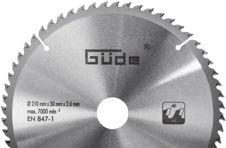 Immagine prodotto Güde Lama per sega circolare HM 210x30mm 60 denti