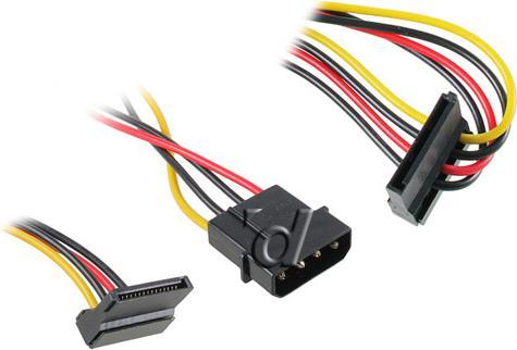 Akasa Stromadapter 4-Pol Molex an 2x SATA - 30cm