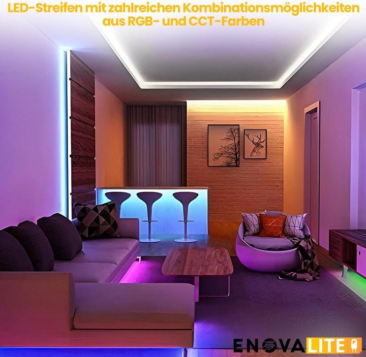 Actual product image Enovalite LED strips (Warm white, Multicoloured, Cold White, 500 cm, Indoor)