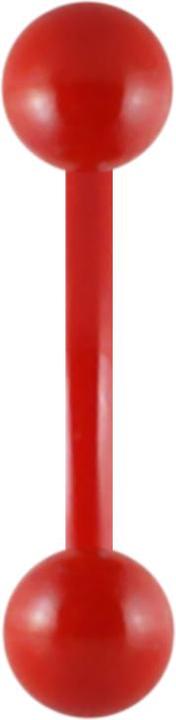 Produktbild Star Piercing Banane Fire Red mit Kugel (ohne Messing, Chirurgenstahl 316L)