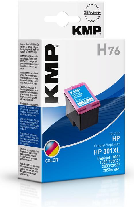 Image du produit KMP H76 Cartouche d'encre couleur compatible avec HP CH 564 EE (M, C, Y)