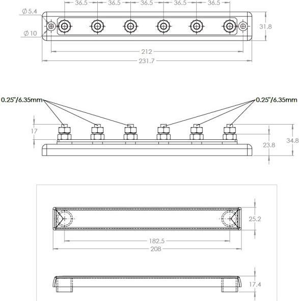 Actual product image Victron Energy Bus bar VBB115060020 Mounting plate