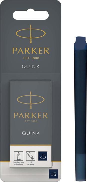 Produktbild Parker Pen Grossraum-Tintenpatronen QUINK, im Blister,schwarzblau permanent (Ersatzmine, Schwarz)