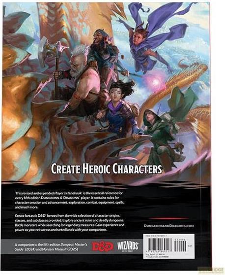 Actual product image Wizards of the Coast Dungeons & Dragons RPG Player's Handbook (English)