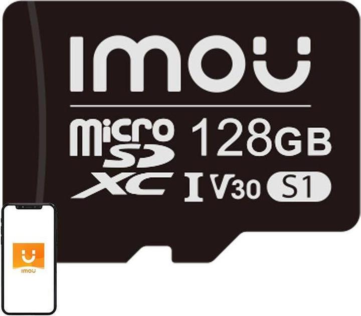Actual product image Imou Memory card 128GB microSD (UHS-I, SDHC, 10/U3/V30, 95/38) (128 GB, microSDXC, U3, UHS-I)