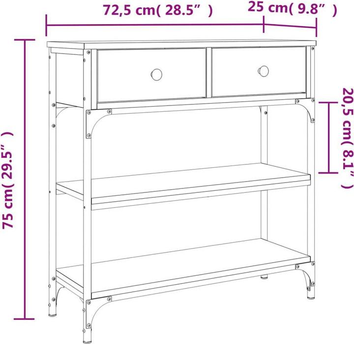 Actual product image VidaXL Ginelle (72.5 x 25 x 75 cm)
