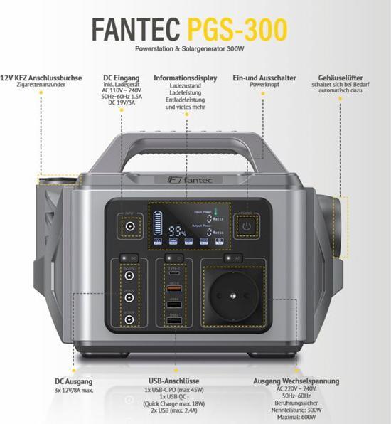 Image du produit Fantec PGS-300 (296 Wh, 3.70 kg)