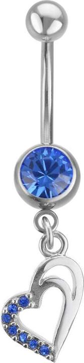 Actual product image Bijouteria Bellypiercing (Surgical steel 316L, Crystal, Brass rhodium plated)