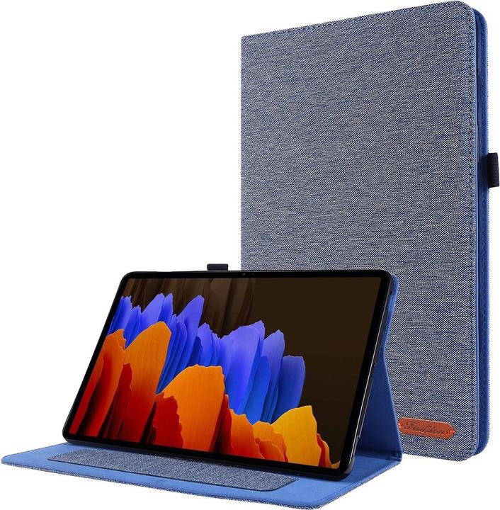König Design Schutz Tablet Hülle für Samsung Galaxy Tab S7 FE Case Cover Tasche Etuis Blau (Galaxy Tab S7 FE)