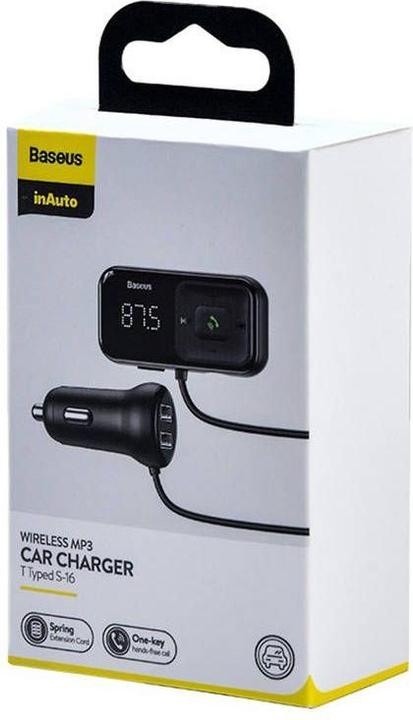 Image du produit Baseus Lecteur MP3 Bluetooth de voiture T Shaped S-16 Black OS