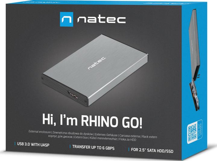 Produktbild Natec Rhino GO HDD / SSD-Gehäuse 2.5 Zoll (2.5")