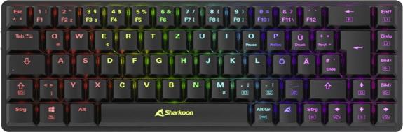 Actual product image Sharkoon PureWriter W65 Black Kailh Brown EN (DE, Wireless, Cable)