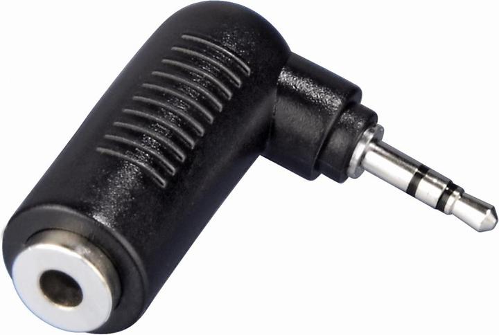 Hama 3.5mm Klinken-Kupplung - 2.5mm Stecker (Winkeladapter)