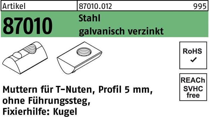 Actual product image T-sliding block R 87010 o.Führungssteg