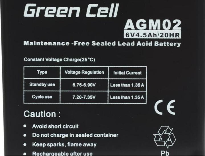 Immagine prodotto GreenCell AGM02 (6 V, 4.50 Ah)