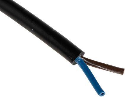 Produktbild Rs Pro Netzkabel H05VV-F 2x1mm2 schwarz (100 m)