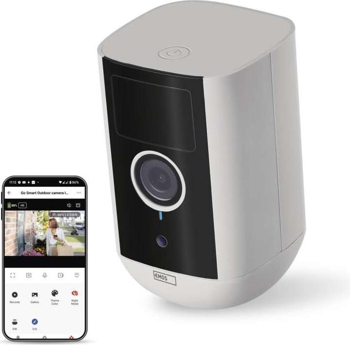 Actual product image Emos GoSmart outdoor IP camera with WiFi IP-210 SNAP, battery-operated (2592 x 1944 pixels)