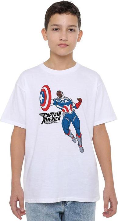 Immagine prodotto Captain America Maglietta Sam Wilson Doodle Bambini (140)