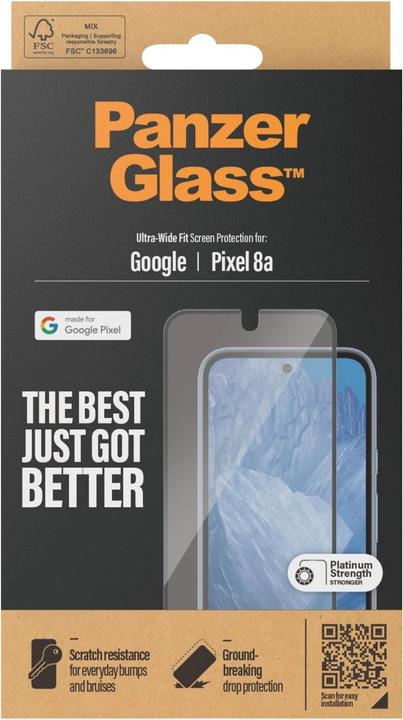 Immagine prodotto PanzerGlass Ultra-Wide Fit (1 Pezzo/i, Google Pixel 8a)