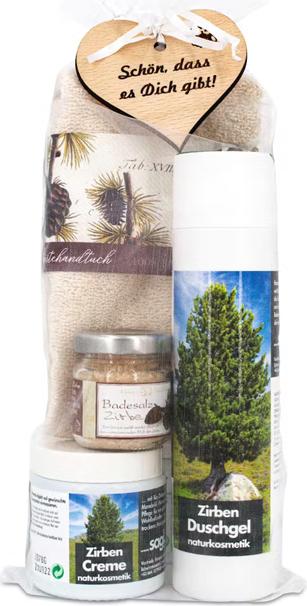 Produktbild ZNatur Geschenkset Zirben Holz Wohlfühl Bio Kosmetikset No.15 (Körperpflegeset)