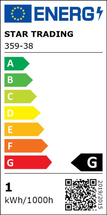 Energy Label Star Trading LED Leuchtmittel E27 A55 Outdoor Lighting PC Cover Filament (E27, 1 W, 80 lm, 1 x, G)