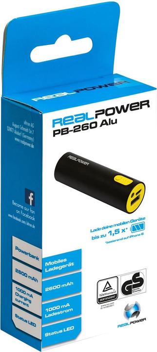 Image du produit RealPower PB-260 (2600 mAh, 9.62 Wh)