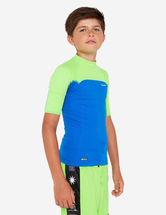 Actual product image Olaian UV-Shirt Kinder 500 grün/blau (8, 9, 10)