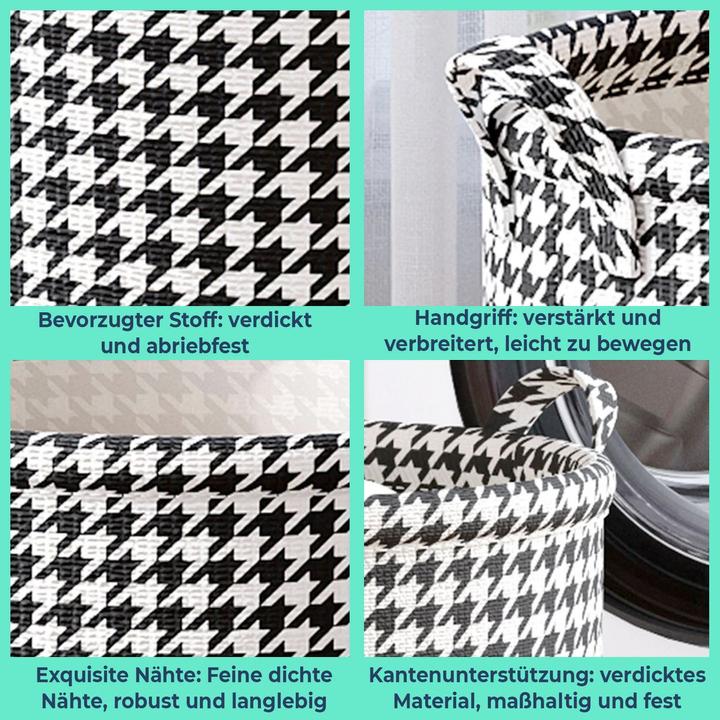 Actual product image König Design Wäschekorb mit Henkel faltbar Wäschetonne Wäschesammler Wäschesack Aufbewahrung