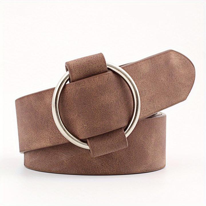 Produktbild Only-Bags.Store 1 Stück. Gürtel ohne Nadel Runde Schnalle Casual Gürtel, Jugend-Mode, breite Taille Gürtel