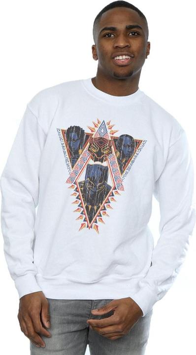 Produktbild Black Panther Tribal Heads Baumwoll Sweatshirt (L)