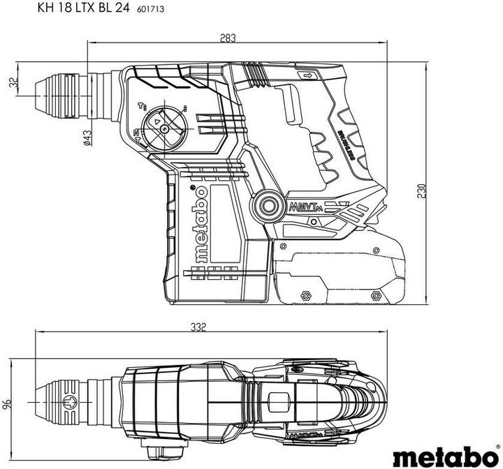 Produktbild Metabo KH 18 LTX BL 24 (Akkubetrieb)