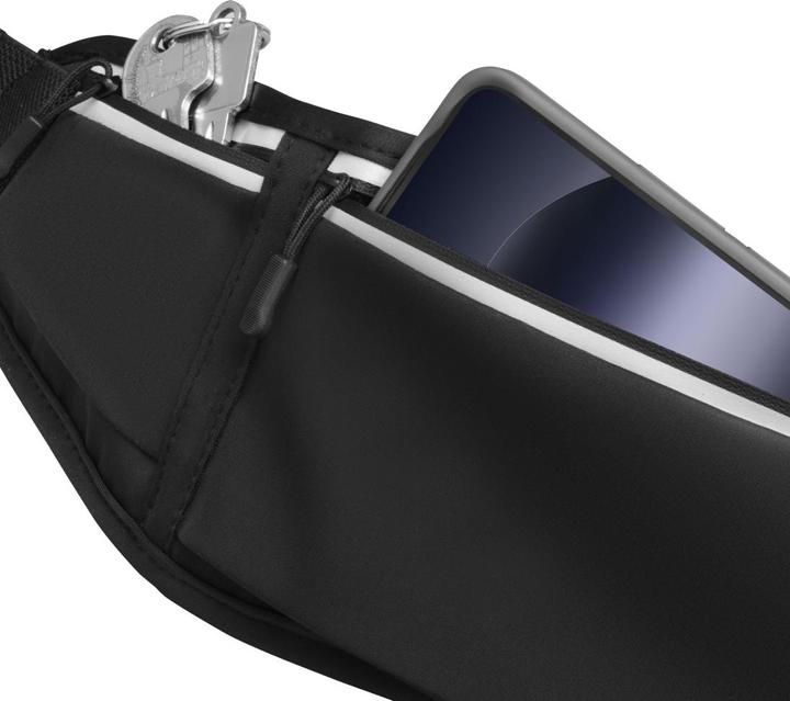 Actual product image Hama Bauchtasche für Handys, Laufgürtel zum Joggen, reflektierend, Schwarz
