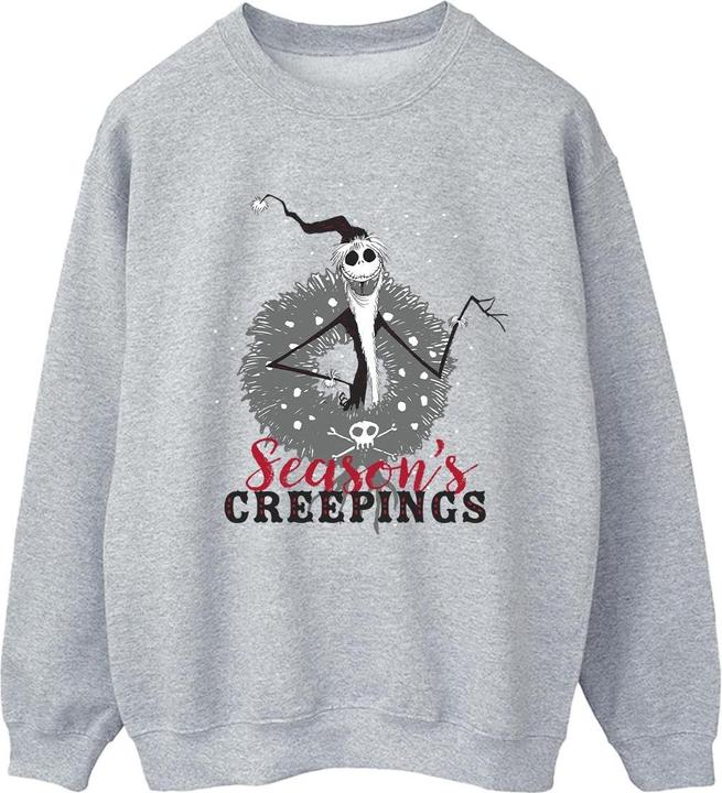 Actual product image Disney Womens/Ladies The Nightmare Before Christmas Seasons Creepings Wreath Sweatshirt (XL)