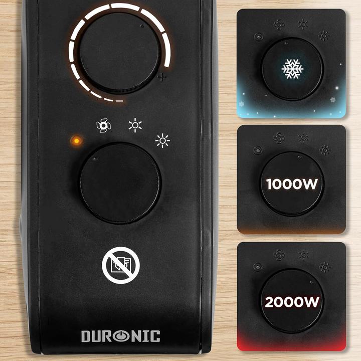 Image du produit Duronic Energiesparender Heizlüfter HV21 mit Überhitzungsschutz (2000 W)