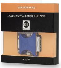 Actual product image D2 Diffusion Adaptateur compatible DVI-I mâle vers VGA femelle (D-sub DE-15) (Bleu) (DVI)