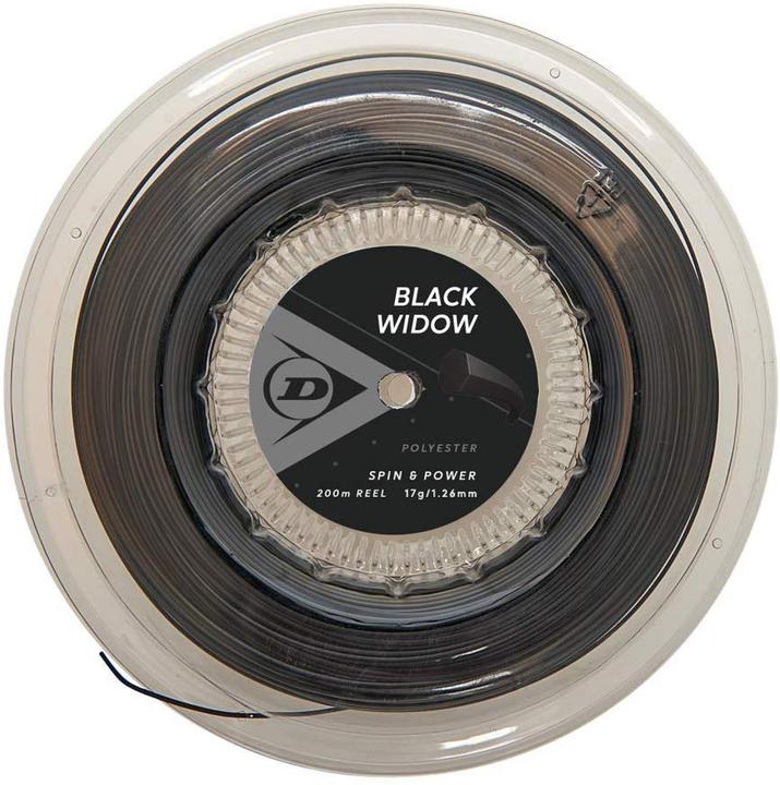 Produktbild Dunlop Tennis string Black Widow 17G/1.26mm/200mCo-PE monofilament black